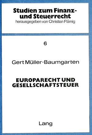 Europarecht Und Gesellschaftsteuer