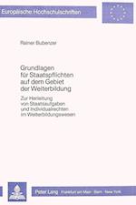 Grundlagen Fuer Staatspflichten Auf Dem Gebiet Der Weiterbildung