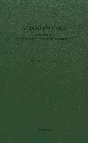 ACTA Germanica. Bd. 15, 1982