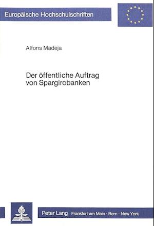 Der Oeffentliche Auftrag Von Spargirobanken