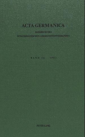 ACTA Germanica. Bd. 16, 1983