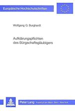 Aufklaerungspflichten Des Buergschaftsglaeubigers