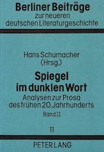 Spiegel Im Dunklen Wort. Bd. II