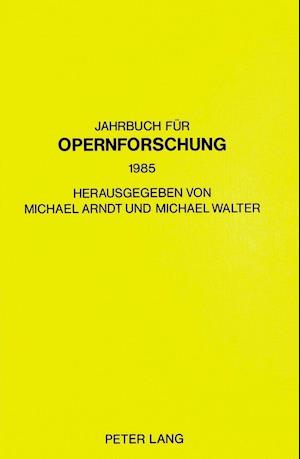 Jahrbuch Fuer Opernforschung