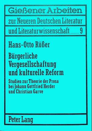 Buergerliche Vergesellschaftung Und Kulturelle Reform