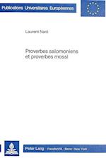 Proverbes Salomoniens Et Proverbes Mossi