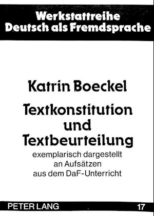 Textkonstitution Und Textbeurteilung