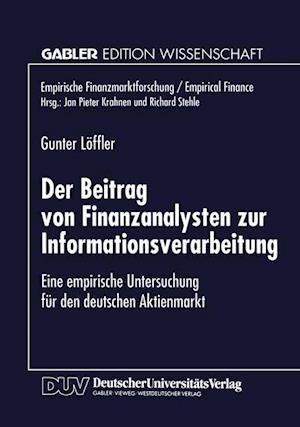 Der Beitrag von Finanzanalysten zur Informationsverarbeitung