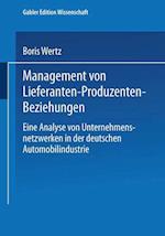 Management Von Lieferanten-Produzenten-Beziehungen