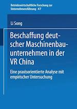 Beschaffung deutscher Maschinenbauunternehmen in der VR China