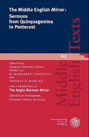 The Middle English 'Mirror': Sermons from Quinquagesima to Pentecost