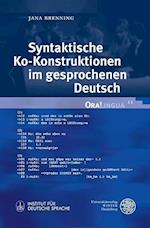 Syntaktische Ko-Konstruktionen Im Gesprochenen Deutsch