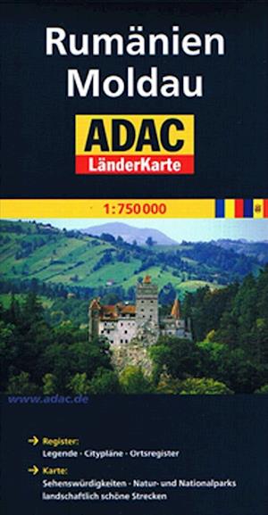 Rumänien Moldau, ADAC Länderkarte 1:750.000