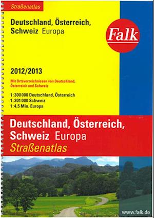 Deutschland, Österreich, Schweiz, Falk Strassenatlas 2012/2013 1:300.000