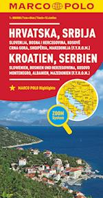 Croatia and Serbia Marco Polo Map