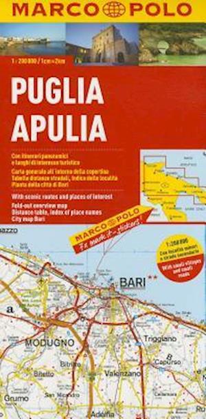 Italy - Puglia (Apulia) Marco Polo Map