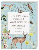 Tiere und Pflanzen malen mit Watercolor