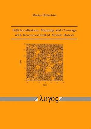 Self-Localization, Mapping and Coverage with Resource-Limited Mobile Robots