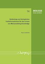 Bedeutung Von Biologischen Fachinformationen Fur Das Lernen Von Metamodeling Knowledge