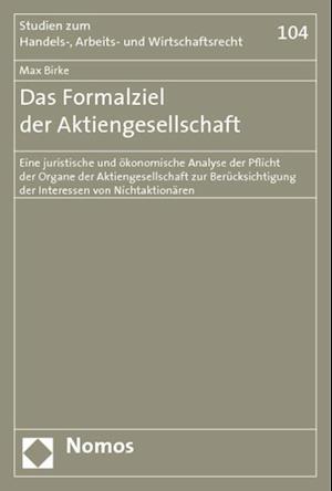 Das Formalziel Der Aktiengesellschaft