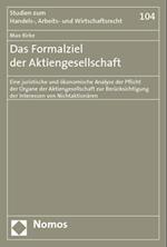 Das Formalziel Der Aktiengesellschaft