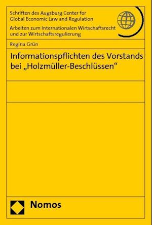 Informationspflichten Des Vorstands Bei 'Holzmuller-Beschlussen'