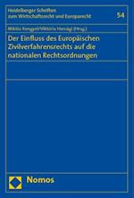 Der Einfluss des Europäischen Zivilverfahrensrechts auf die nationalen Rechtsordnungen