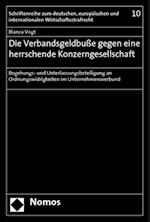 Die Verbandsgeldbusse Gegen Eine Herrschende Konzerngesellschaft