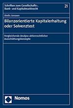 Bilanzorientierte Kapitalerhaltung Oder Solvenztest