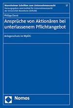 Anspruche Von Aktionaren Bei Unterlassenem Pflichtangebot