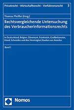 Rechtsvergleichende Untersuchung Des Verbraucherinformationsrechts