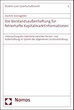 Die Vorstandsaussenhaftung Fur Fehlerhafte Kapitalmarktinformationen