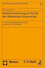 Bedarfsorientierung ALS Prinzip Des Offentlichen Finanzrechts