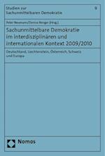 Sachunmittelbare Demokratie Im Interdisziplinaren Und Internationalen Kontext 2009/2010