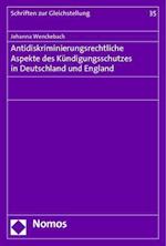 Antidiskriminierungsrechtliche Aspekte des Kündigungsschutzes in Deutschland und England