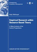 Empirical Research within Resource-Based Theory