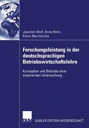 Forschungsleistung in der deutschsprachigen Betriebswirtschaftslehre