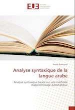 Analyse Syntaxique de la Langue Arabe