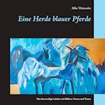 Eine Herde blauer Pferde