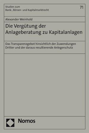 Die Vergütung der Anlageberatung zu Kapitalanlagen