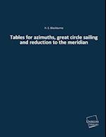 Tables for azimuths, great circle sailing and reduction to the meridian