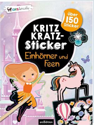 Kritzkratz-Sticker Einhörner und Feen