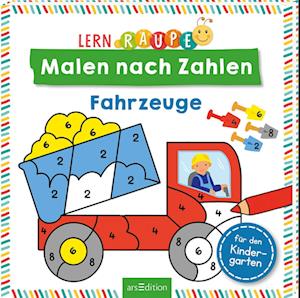 Lernraupe - Malen nach Zahlen - Fahrzeuge