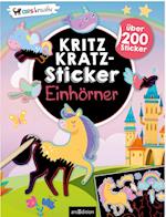 Kritzkratz-Sticker Einhörner