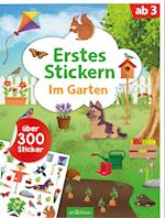 Erstes Stickern - Im Garten