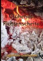 Glühende Fichtenscheite