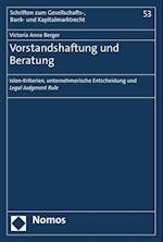 Vorstandshaftung Und Beratung