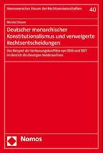 Deutscher Monarchischer Konstitutionalismus Und Verweigerte Rechtsentscheidungen