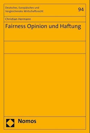 Fairness Opinion Und Haftung