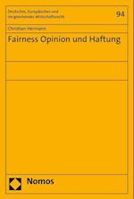Fairness Opinion Und Haftung